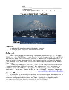 Volcanic Hazards at Mt. Rainier