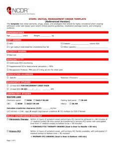 STEMI: INITIAL MANAGEMENT ORDER TEMPLATE (Referenced