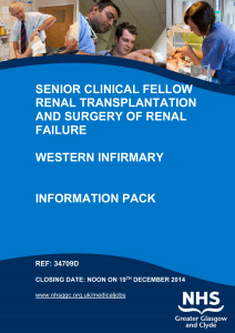 renal transplant surgery - NHS Greater Glasgow and Clyde