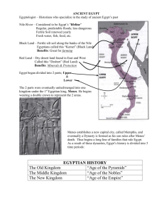 Notes on Geography of Egypt