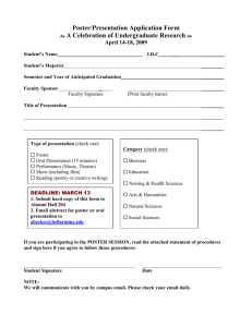 Student Application Form - College of Arts and Sciences