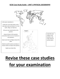 Case study revision guide HIGHER