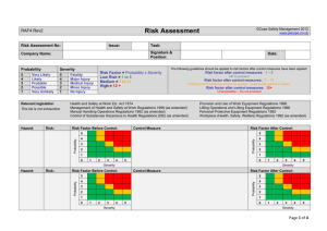 RAF4 Rev2 Risk Assessment form