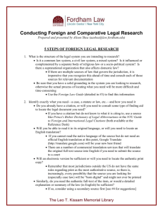 Handout - Foreign and Comparative Legal Research (stand