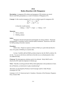 Redox-Reaction with Manganese
