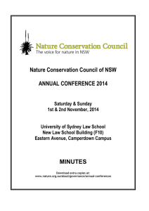Minutes - Nature Conservation Council of NSW