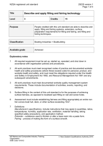 NZQA registered unit standard 29235 version 1 Page 1 of 4 Title