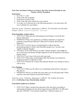 Paleolithic Era versus Neolithic Era chart