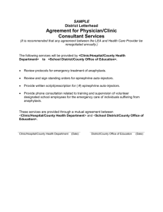 SchoolDistrict/Physician Agreement for Services