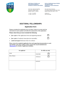 DOCTORAL FELLOWSHIPS