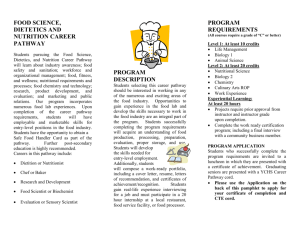 food science, dietics and nutrition career pathway
