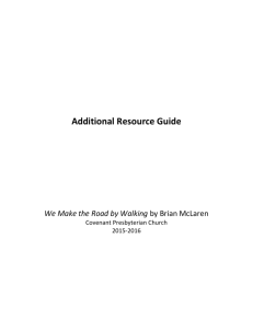 Additional Resource Guide - Covenant Presbyterian Church