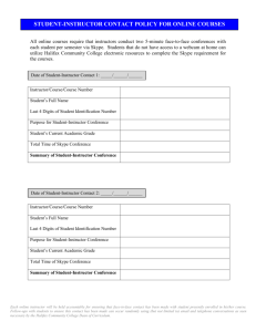 Student-Instructor Contact Policy