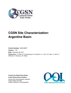 CGSN Site Characterization: Argentine Basin Array