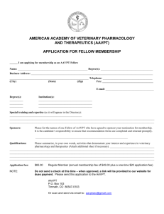 MS Word - American Academy of Veterinary Pharmacology and