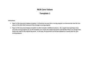 Template 1: NLN Core Values Document
