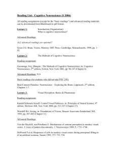 Reading List: Cognitive Neuroscience (S 2006)