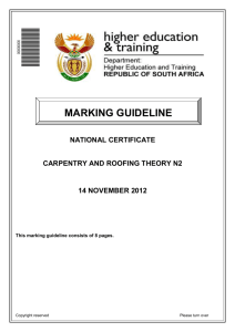 carpentry and roofing theory n2 memo 2012