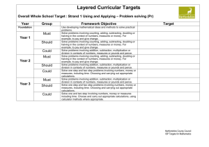 Layered Curricular Targets Problem Solving