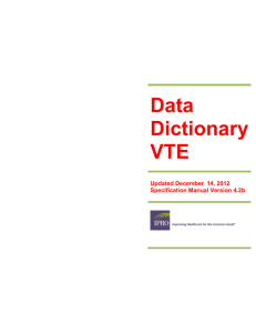 Data Dictionary VTE - Quality Improvement Organizations