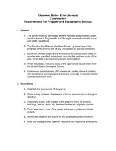 requirements for property and topographic surveys