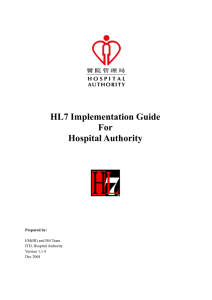 HL7 implementation in HK (by HA)