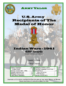 U.S. Army Recipients of the Medal of Honor from