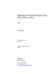 Substitutes for Potent Green House Gases (HFCs, PFCs and SF6)