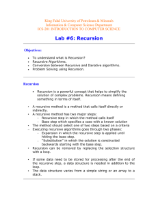 Recursion Lab
