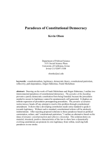 Paradoxes of Constitutional Democracy