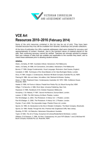 VCE Art Resources 2010-2016