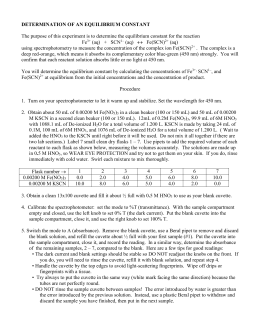 Determination of an equilibrium constant lab report introduction picture