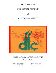 1. Prospective Industrial Profile of Cuttack District