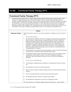 Functional Family Therapy (FFT)