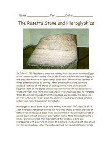 The Rosetta Stone and Hieroglyphics