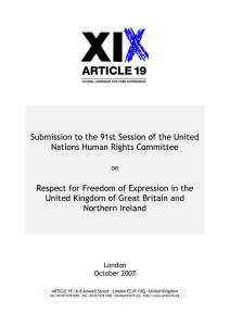 Respect for Freedom of Expression in the United Kingdom of Great