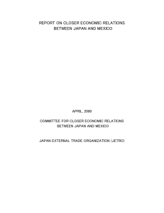 Report on Closer Economic Relations between Japan and