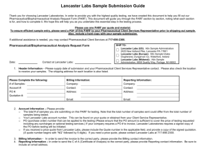 Lancaster Labs Sample Submission Guide