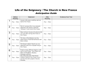 Life of the Seigneury / The Church in New France
