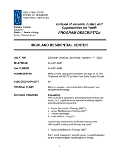Highland Residential Center - New York State Office of Children and