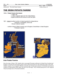 Interpreting The Irish Famine, 1846-1850