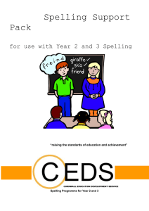 Year 2-3 Spelling Resource Pack
