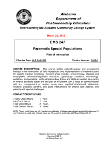 EMS 247- Paramedic Special Populations