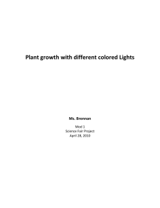 Plant growth with different colored Lights