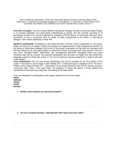 Letter of interest for participation in Near FM`s Intercultural Dialogue