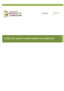 Child and youth mental health report