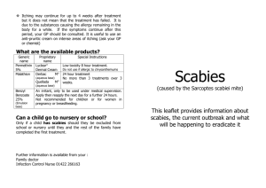 Scabies outbreak in care home leaflet CMBC Oct 13