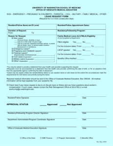 UNIVERSITY OF Leave of Absence Request Form