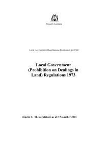 Local Government (Prohibition on Dealings in Land) Regulations 1973