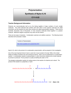 Polymerization Synthesis of Nylon 6,10 C11-5-22